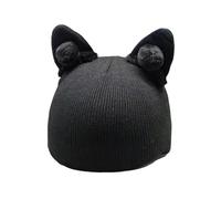 Fxzqgnh Couvre-casque de ski adulte tricoté pour casque de snowboard, cache-oreilles amusant et créatif, accessoire élastique universel compatible pour le sport, noir