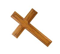 Fxzqgnh Croix de Jésus En Bois à Fixer Au Mur, Double Face, à Usage Religieux Chrétien