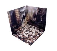 Fxzqgnh Décor de Fond à L'échelle 1/6, Présentoir pour Figurines et Mini-voitures, ruines