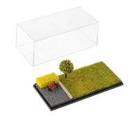 Fxzqgnh Diorama Car Model Scène Miniature Présentoir Voiture Garage Parking avec Couverture Accessoires Tels Que Arbre Chaise Convient pour Collection Amis, scène d'automne