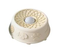 Fxzqgnh Distributeur de Nourriture à Lécher pour Chiens, Balle à Lécher, pour Nourrir avec des Aliments Liquides, Convient Aux Chiens et Chats de Petite, Beige