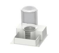 Fxzqgnh Distributeur d'eau automatique pour reptiles, mangeoire réutilisable avec bouteille d'eau pour caméléons, petits animaux et dragons, blanc