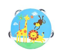 Fxzqgnh Éducatif avec Cymbalettes Léger Instrument Percussion pour Bébés, Éveil Musical, Maternelle, Bleu, Motif Girafe