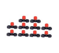 Fxzqgnh Ensemble de 10 Têtes D'arrosage Réglables pour Tuyaux D'irrigation Goutte à Goutte, Comprenant des Buses de Pulvérisation Ajustables, Rouge, 4.5 X 3.5 Cm