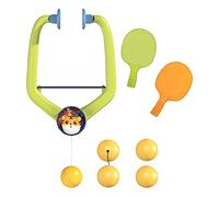 Fxzqgnh Ensemble de 2 Raquettes Pong Suspendues et Balles - Exercice de Coordination œil-Main - Convient Aux Parents et Aux Enfants - Idéal pour Jouer, Raquettes Solides 4 Balles