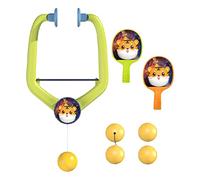 Fxzqgnh Ensemble de 2 Raquettes Pong Suspendues et Balles - Exercice de Coordination œil-Main - Convient Aux Parents et Aux Enfants - Idéal pour Jouer, Tiger Raquettes 4 Balles