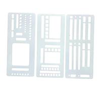 Fxzqgnh Ensemble de 3 Pochoirs pour Carnets et Cartes de Vœux - Modèles de Dessin Réutilisables et Ajourés pour Auto-dessin, Style B