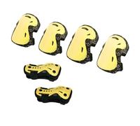 Fxzqgnh Ensemble D'équipement de Protection pour Enfants : Protège-Mains Multifonctionnels, Coudières, Ensemble de Protection pour Skateboard pour Les Act, Jaune