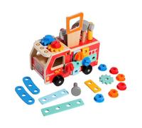 Fxzqgnh Ensemble D'outils En Bois pour Camion, Jeu de Construction pour Enfants de 3 à 6 Ans