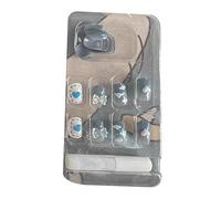 Fxzqgnh Faux Ongles à Coller, Kit Réutilisable, Décoration D'ongles, French Manucure, 24 Faux Ongles Mignons pour Mariage, Anniversaire, Bal de, Fem, Bleu blanc