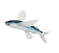 Fxzqgnh Figurines D'animaux Marins Réalistes, Mini-poissons, Jouets D'animaux Marins, Figurines Articulées Réalistes, Décorations pour Cupcakes pour E, Poisson volant