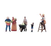 Fxzqgnh Figurines Miniatures à L'échelle 1/64, Famille de Paysans, Décor de Table de Sable, Accessoires de Diorama