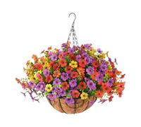 Fxzqgnh Fleurs Artificielles Suspendues En Panier, Plante Suspendue, Centre de Table Floral, pour Plantes, Guirlande à Faire Soi-même, Pot de Fleu, Coloré