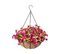 Fxzqgnh Fleurs Artificielles Suspendues En Panier, Plante Suspendue, Centre de Table Floral, pour Plantes, Guirlande à Faire Soi-même, Pot de Fleu, Rose