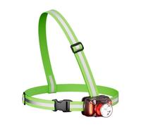 Fxzqgnh Gilet de Course avec éclairage LED Nocturne Intégré, Réflecteur de Poitrine et Lampe de Signalisation en Polypropylène, Doté de Bretelles et D, Sangle