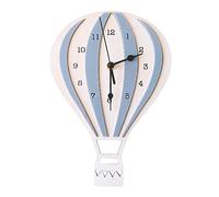 Fxzqgnh Horloge Murale de Dessin Animé, Horloge Silencieuse en Forme de Montgolfière, pour Magasin, Chambre, Maison, Salon - Décoration, Grise