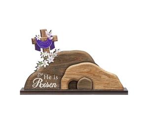 Fxzqgnh Il Est Ressuscité - Décoration de Table Croix de Jésus - Centre de Table Pâques