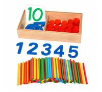 Fxzqgnh Jeu Mathématiques Éducatif en Bois, Style to 1 | Éléments en papier, Activité Mathématiques, Soutien scolaire ludique, Pour Enfants trois ans