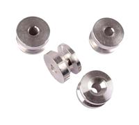 Fxzqgnh Kit de 4 Silentblocs de Porte-Bagages, Entretoises de Montage, Alliage D'aluminium, Fixations à Dégagement Rapide -Cases, pour Une Ut, Argent