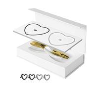 Fxzqgnh Kit de bricolage pour bracelets - Fabrication de bijoux pour toutes les occasions - Idées cadeaux pour la Saint-Valentin, des fiançailles ou pour les couples, 1 noir et 1 argent