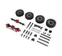 Fxzqgnh Kit de Mise à Niveau Métal pour Voiture Télécommandée Assemblage Mécanique Complet Amortisseurs Réglables Tiges de Liaison Métalliques Performance Sta, Noir