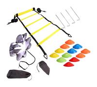Fxzqgnh Kit D'entraînement D'agilité Comprenant Un Parachute, de Résistance et des Cônes pour Développer L'équilibre, La Puissance, Couleur mélangée