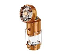 Fxzqgnh Lampe de Camping avec Ventilateur Solaire et Fonction D'éclairage de Secours. Compacte, Idéale pour La Pêche, Les s, La Randonnée et Le, Or