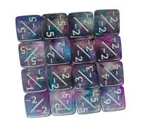 Fxzqgnh Lot de 10 Dés de Comptage En Acrylique pour L'enseignement Des Mathématiques, pour Addition et Soustraction, pour Jeux de Société, Dés Mathématiqu, Vert Violet
