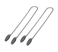 Fxzqgnh Lot de 2 pinces pour maintenir serviettes, bavoirs, cordon flexible avec chaînes de cou, idéal pour la maison, le studio et les personnes âgées, noir clair