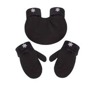 Fxzqgnh Lot de 3 gants d'hiver en polaire polyester tricoté doux, coupe-vent, design unique, convient pour les coups, noir