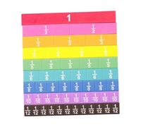 Fxzqgnh Lot de 51 cubes en forme de fraction, jouets, matériaux mathématiques, activités en salle de classe