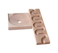 Fxzqgnh Marble Run Circuit de Billes en Bois Ensemble de Blocs de Construction Jouet Éducatif Parcours de Boules pour L'Apprentissage et La Coordination, Style A