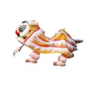 Fxzqgnh Marionnette à Main, Marionnette Artisanale, Marionnette Chinoise, Jouet pour Projets Multiculturels, pour Les Enfants Qui Aiment La Danse Du L, Jaune Blanc