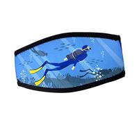 Fxzqgnh Masque de Plongée Sangle Couvre-Bandeau Neoprene Recouvrement Protecteur Soutien Cheveux Souple Adapté à La Plongée Natation Surf Cadeaux Bureau,