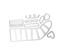 Fxzqgnh Matrice de Découpe de Noël Découpage Métal Pochoir Embossage Gabarit Créatif Accessoire DIY Adapté pour Cartes Scrapbooking Fête Anniversaire Mariage, Style C