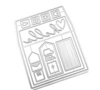Fxzqgnh Matrice de Découpe de Noël Découpage Métal Pochoir Embossage Gabarit Créatif Accessoire DIY Adapté pour Cartes Scrapbooking Fête Anniversaire Mariage, Style B