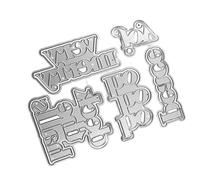 Fxzqgnh Matrice de Découpe de Noël Découpage Métal Pochoir Embossage Gabarit Créatif Accessoire DIY Adapté pour Cartes Scrapbooking Fête Anniversaire Mariage, Style D
