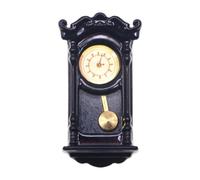 Fxzqgnh Miniature Horloge Murale Métal Ovale Dollhouse Accessoire Simulation Pendule Décor Mains Mobiles Adaptée pour Collectionneur Décoration Maison Cadeaux, CarrÉ