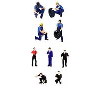 Fxzqgnh Neuf Figurines Peintes à La Main à L'échelle 1/64 Représentant Des Réparateurs, Idéales pour L'aménagement Paysager et La Décoration de Table.