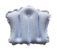 Fxzqgnh Oreiller de Bain Gonflable, Oreiller de Bain à Séchage Rapide, Coussin de Bain Antidérapant pour Piscine, Salle de Bain, Maison, Spa, Blanc