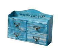 Fxzqgnh Organisateur de Bureau Bois Coffret à Tiroirs Armoire Table Boîte Rangement pour Salon Chambre Bureau Cuisine Adapté à L'Organisation Décoration Range, Bleu