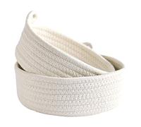 Fxzqgnh Paire de mini paniers tissés pour chambre d'enfant et tiroir Blanc