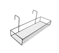 Fxzqgnh Panier Suspendu pour Cloisons de Bureau, étagère à Plantes pour Rambarde, Gain de Place, Support Multifonctionnel pour Pots de Fleurs de Balcon, Clôtu, Noir, Une Seule Couche