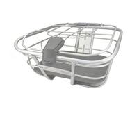 Fxzqgnh Panier Vélo Électrique Avant Métal Fil Cargo avec Fixation par Support et Base Pleine en Fer Rangement Courses et Trajets, Noir