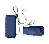 Fxzqgnh Parapluie de Compact Pliable Coupe-Vent Imperméable Protection Solaire Portable Léger avec Structure Renforcée Adapté aux Hommes Femmes, Bleu foncé