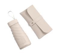 Fxzqgnh Parapluie Pliant Parapluie Baleines Compact Résistant Au Vent Imperméable Léger Protection Solaire Portable Adapté Aux Hommes Femmes Act, Beige
