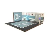 Fxzqgnh Parking Miniature Garage pour Modèles Réduits Maquette de Bâtiment Décor de Collection Mise en Scène avec Apparence Réaliste pour Voitures 1/64 Adapt, Style B