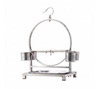 Fxzqgnh Perchoir sur Pied Plateau Base Perchoir Rond en Métal Compact Accessoire Animalier
