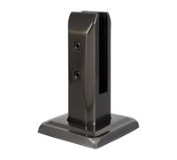 Fxzqgnh Pince de Verre Support Fixation Acier Inoxydable pour Table Porte Rampe Fonction Installation Facile Adapté à Bureau Maison Escalier Jardin, Noir