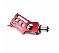 Fxzqgnh Porte-Cellule de Bras de Lecture Platine Vinyle Support Cartouche Slots Allongés Aluminium avec Conducteurs Argent Réglables Adapté Audiophile Home Cinéma DJ Studio, Rouge